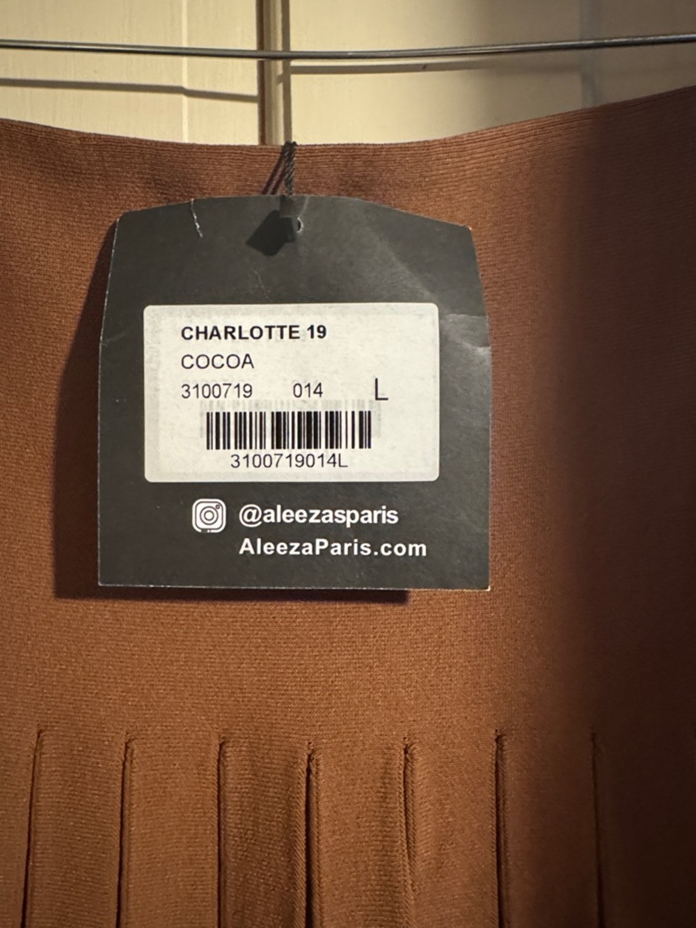 Aleeza 19’ Charlotte Skirt NWT Women's Pleated Brown Skirt - Picture 2 of 5